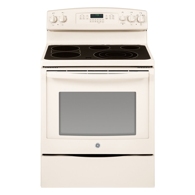 GE 30" Free Standing Electric Range Bisque on Bisque