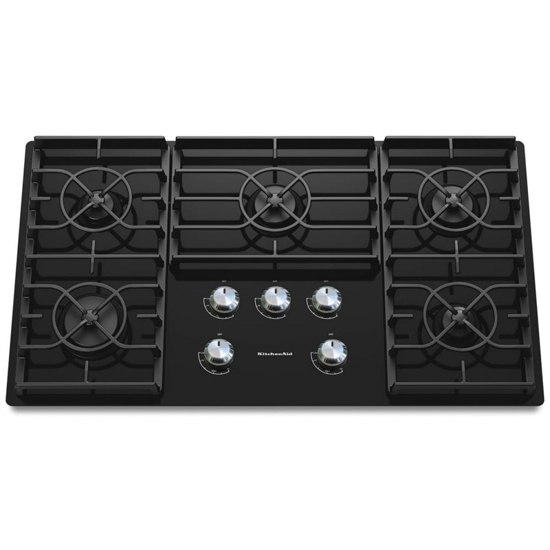 KitchenAid Architect Series II 36 Gas On Glass Gas Cooktop With 5