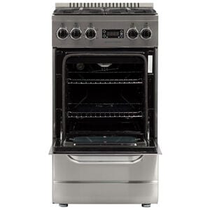 Westbend Elite Series 20 in. 2.1 cu. ft. Oven Freestanding Natural Gas Range with 4 Sealed Burners - Stainless Steel, , hires