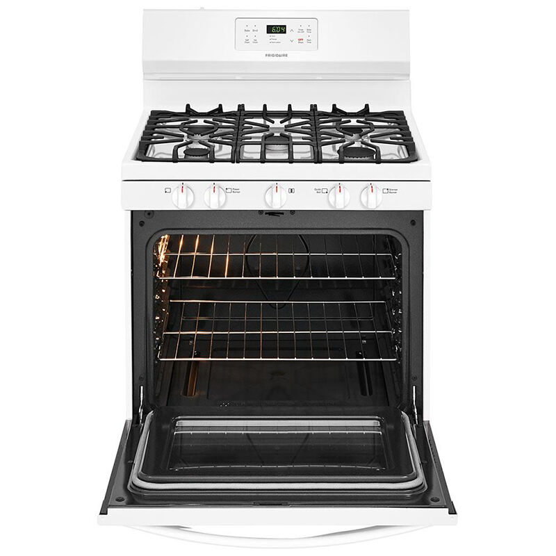 Frigidaire 30 in. 5 Burner Front Control Gas Range with Steam