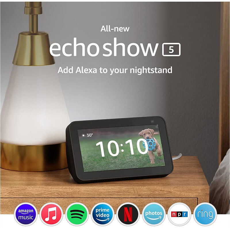 Amazon - Echo Show 5 (2nd Gen) with Alexa - Charcoal