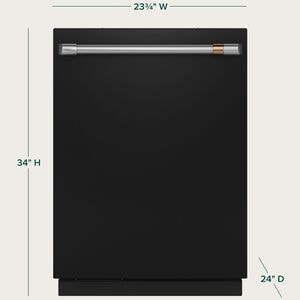 Cafe 24 in. Top Control Smart Dishwasher with 39 dBA Sound Level, 3rd-Rack & Dual Convection Ultra Dry - Matte Black, , hires