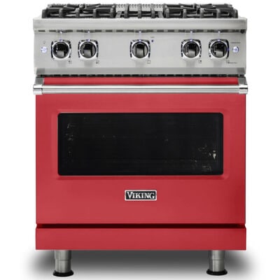 Viking 5 Series 30 in. 4.0 cu. ft. Convection Oven Freestanding Gas Range with 4 Sealed Burners - San Marzano Red | VGR5304BSM