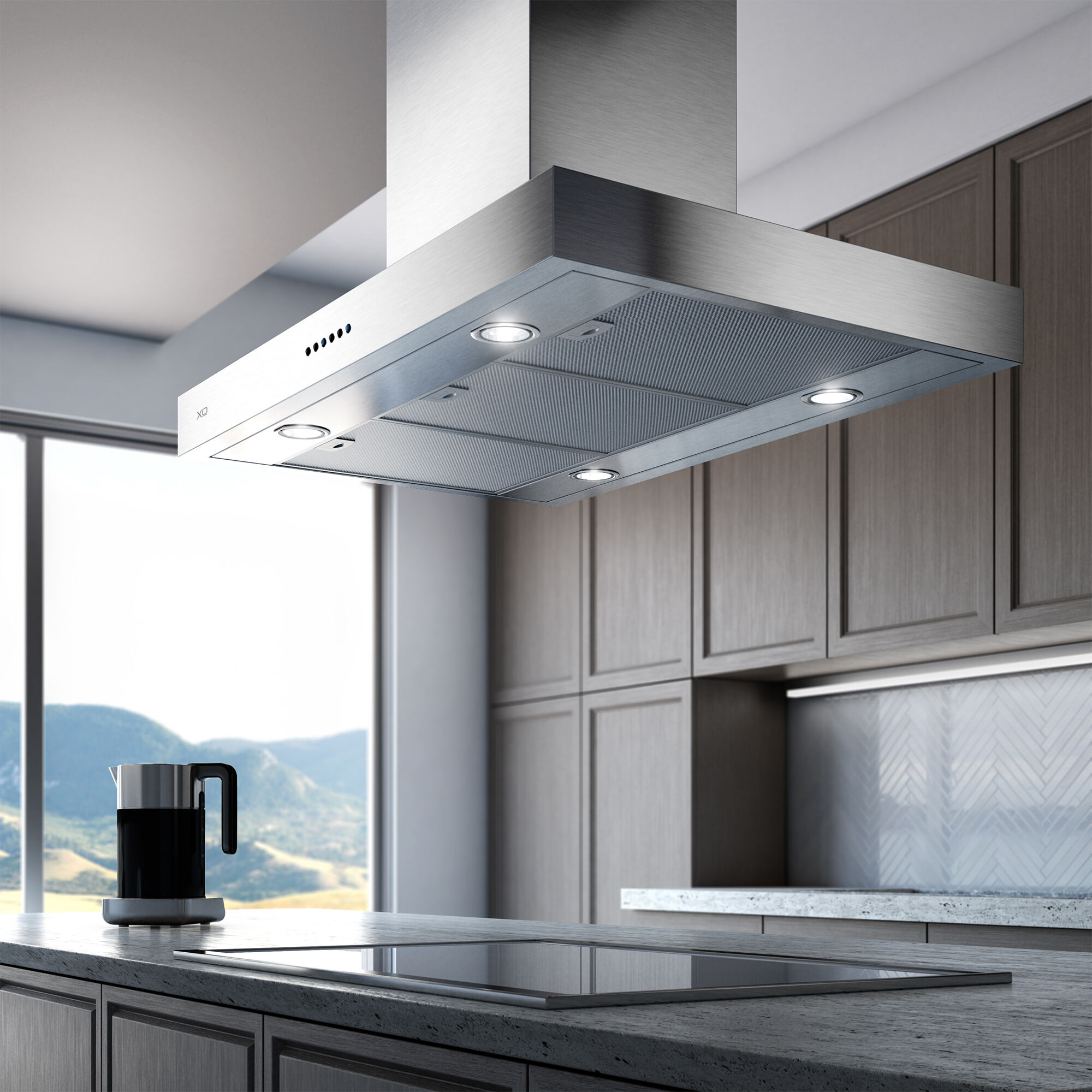 xo range hood blinking light