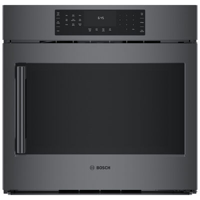 Bosch 800 Series 30 in. 4.6 cu. ft. Electric Smart Wall Oven with Standard Convection & Self Clean - Black Stainless Steel | HBL8444RUC