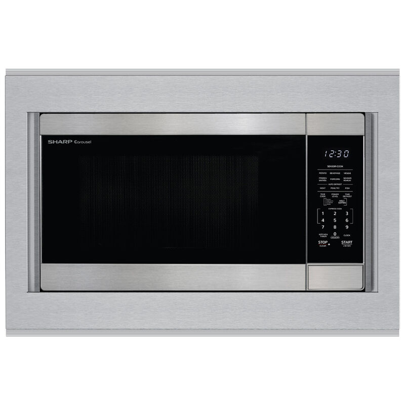 Sharp 27 in. Built-in Trim Kit for Microwaves - Stainless Steel, P.C.  Richard & Son