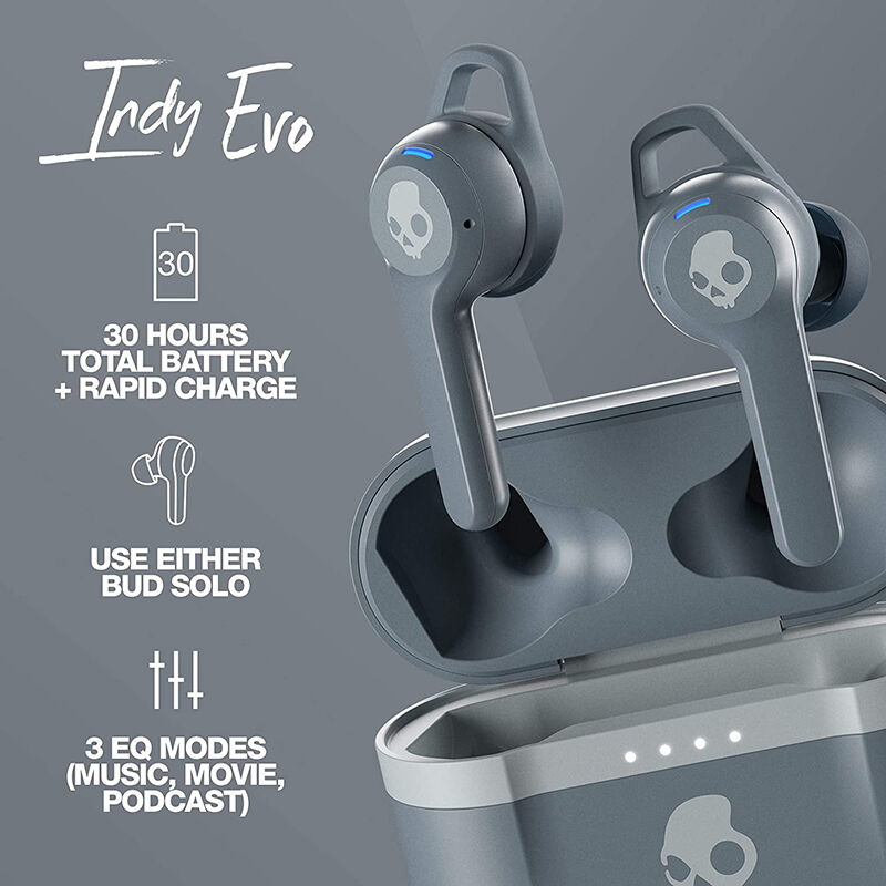 Skullcandy S2IVW-N744 Indy Evo True Wireless Chill Grey Earbuds
