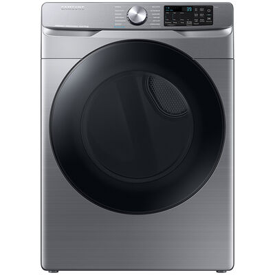 Samsung 27 in. 7.5 cu. ft. Smart Stackable Gas Dryer with Sanitize+, Steam Cycle & Sensor Dry - Platinum | DVG45B6300P