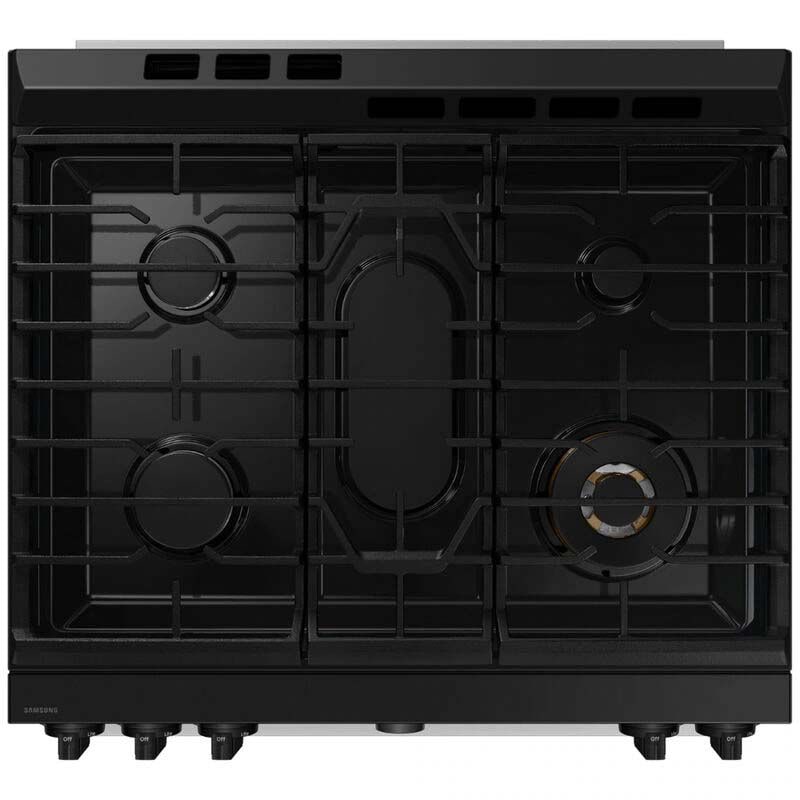 Samsung Bespoke 30 in. 6.0 cu. ft. Smart Air Fry Convection Double Oven Slide-In Natural Gas Range with 5 Sealed Burners & Griddle - Stainless Steel, , hires