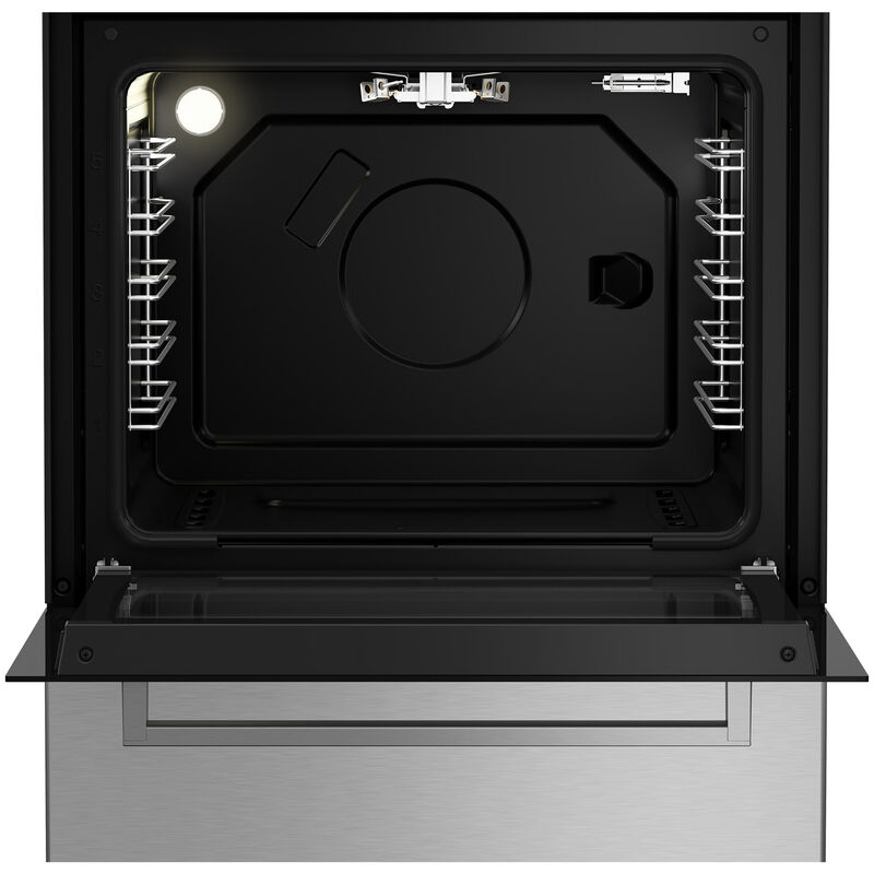 Beko 24 in. 2.5 with Stainless 4 Sealed Gas cu. Range & ft. | Freestanding Steel P.C. Oven Richard Burners Son 