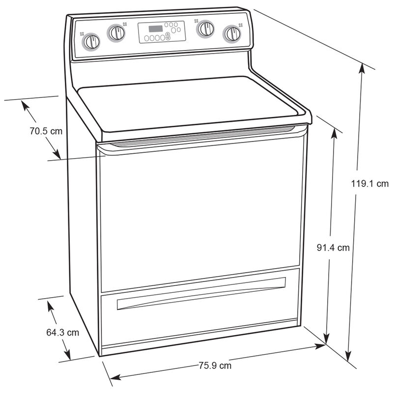 5.3 cu. ft. Electric Range with Keep Warm Setting, Rent To Own Stoves