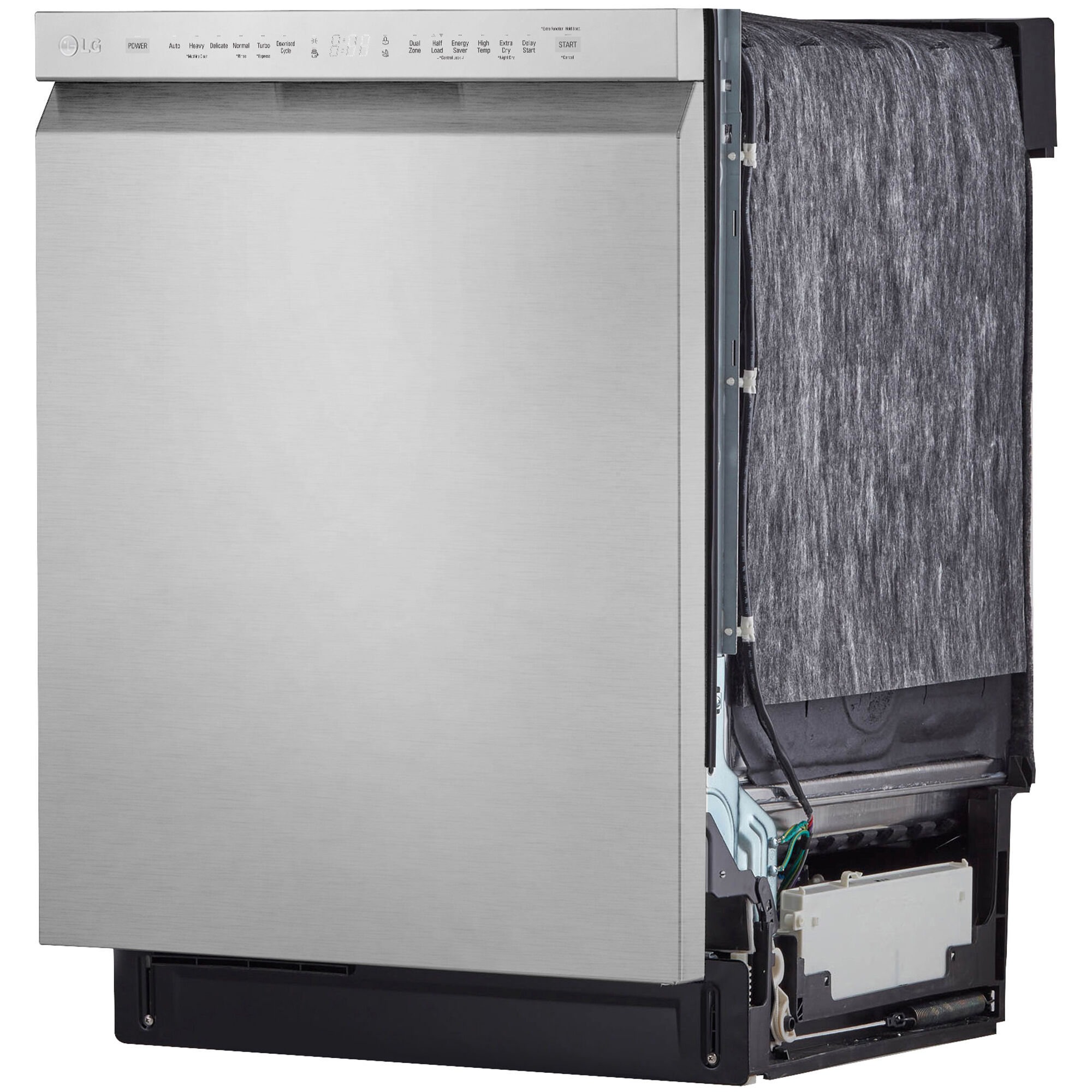 LG 24 in. Built-In Dishwasher with Front Control, 48 dBA Sound Level, 15  Place Settings & 9 Wash Cycles - PrintProof Stainless Steel