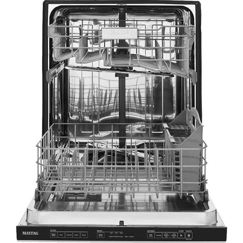 Maytag 24 in. Built-In Dishwasher with Top Control, 50 dBA Sound Level, 14  Place Settings, 5 Wash Cycles & Sanitize Cycle - Stainless Steel with 