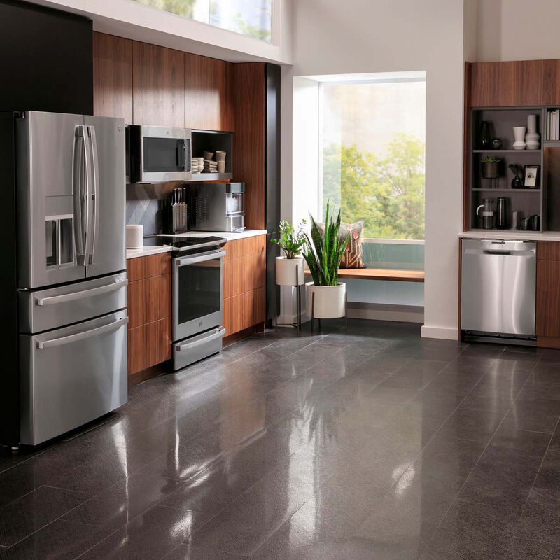 GE 24 in. Built-In Dishwasher with Top Control, 45 dBA Sound Level, 16  Place Settings, 5 Wash Cycles & Sanitize Cycle - Slate