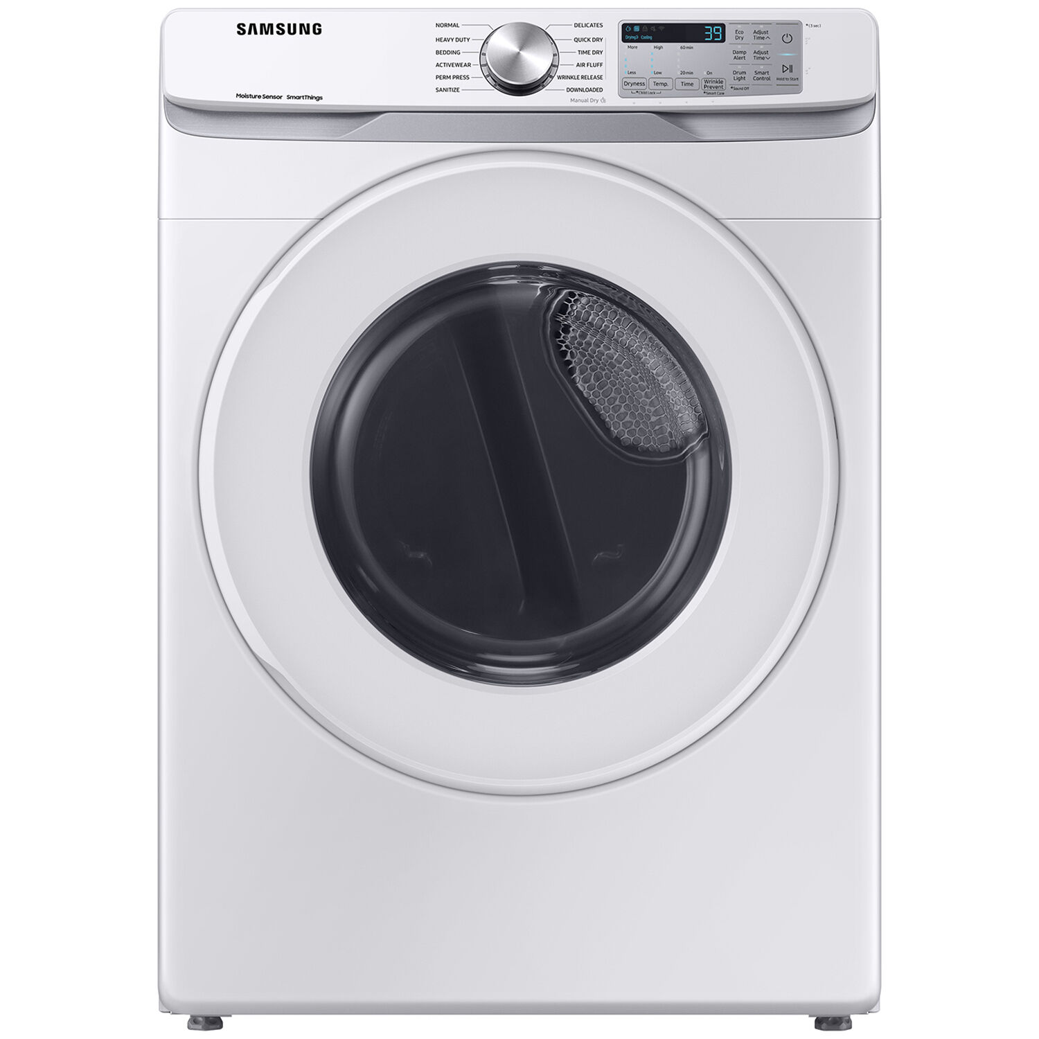 Samsung 27 in. 7.5 cu. ft. Smart Stackable Electric Dryer with Sanitize  Cycle & Sensor Dry - White