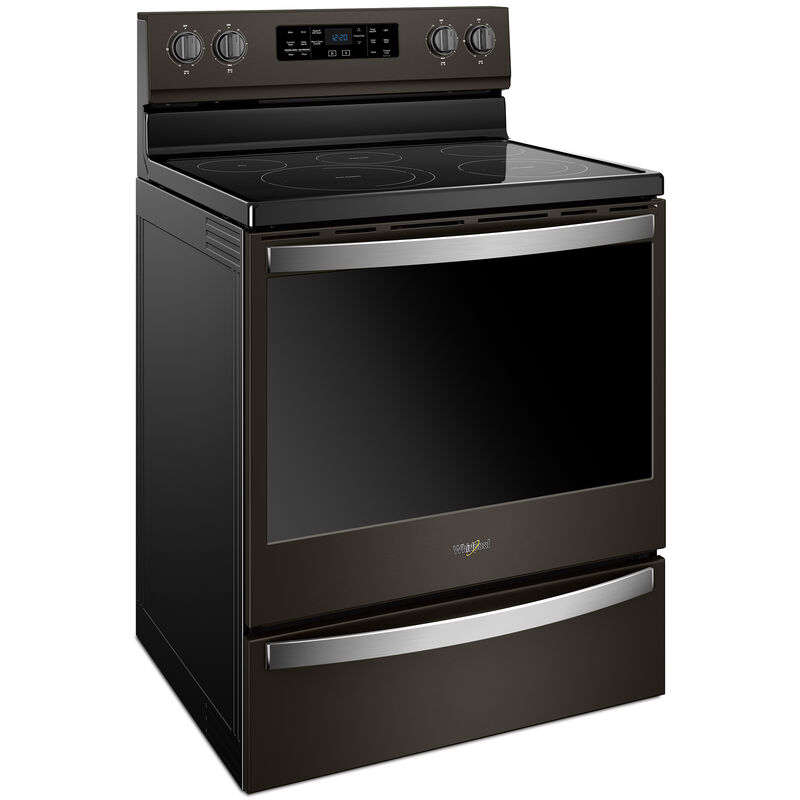 Whirlpool 30 in. 6.4 cu. ft. Convection Oven Freestanding Electric Range  with 5 Smoothtop Burners - Stainless Steel