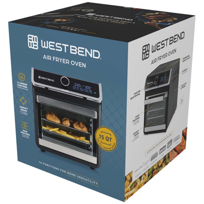 West Bend 15-Qt Air Fryer Oven with 16 Presets, Black