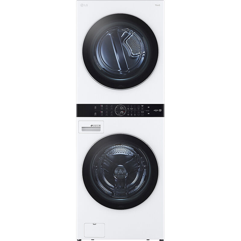 LG 27 in. WashTower with 4.5 cu. ft. Washer with 10 Wash Programs & 7.4 cu.  ft. Gas Dryer with 9 Dryer Programs, Sensor Dry & Wrinkle Care - White