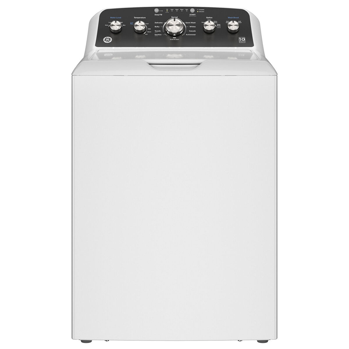 GE 27 in. 4.6 cu. ft. Top Load Washer with Stainless Steel Basket, Cold  Plus, Wash Boost & Sanitize with Oxi - White