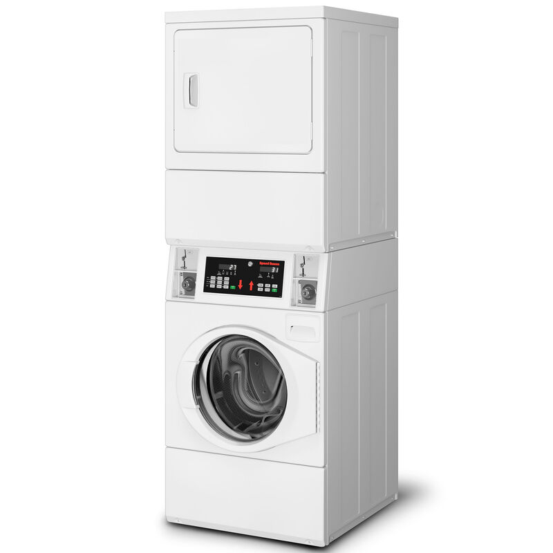 Speed Queen SV6 27 in. 3.4 cu. ft. Electric Commercial Front Load Laundry  Center - White