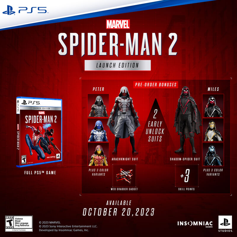 MARVEL'S SPIDER-MAN 2 – PS5 Launch Edition