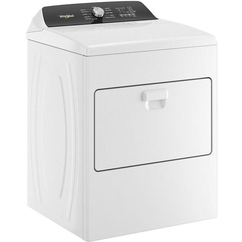Whirlpool 29 in. 7.0 cu. ft. Top Loading Electric Dryer with 11 Dryer  Programs, 1 Dry Options, Wrinkle Care & Sensor Dry - White