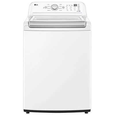 LG 27 in. 4.8 cu. ft. Top Load Washer with 4-Way Agitator & TurboDrum Technology - White | WT7155CW