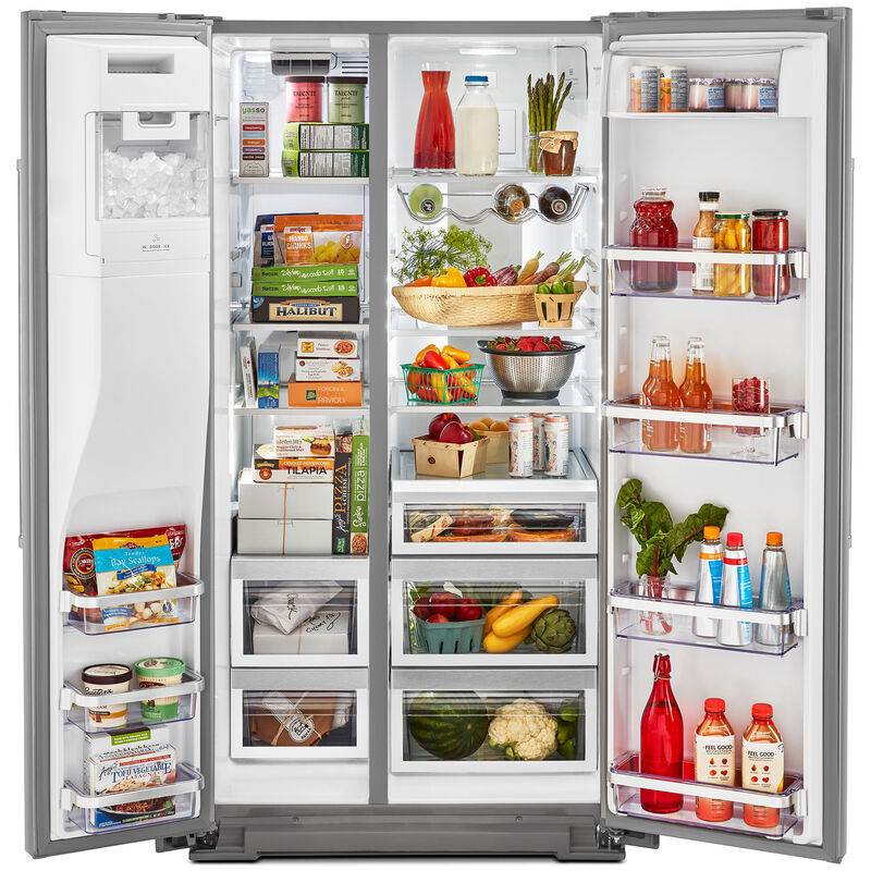 KitchenAid 36 in. 24.8 cu. ft. Side-by-Side Refrigerator With External ...