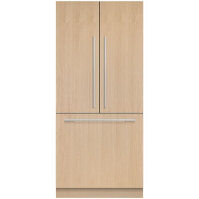 Fisher & Paykel Series-7 Integrated 36 in. 17.0 cu. ft. Built-In Counter Depth French Door Refrigerator with Ice Maker - Custom Panel Ready | RS36A80J1N