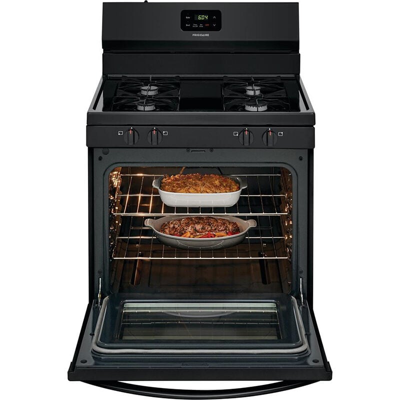 Frigidaire 30 in. 5.0 cu. ft. Oven Freestanding Gas Range with 4 Sealed Burners - Black, , hires