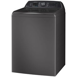 GE Profile 28 in. 5.4 cu. ft. Smart Top Load Washer with Smarter Wash Technology, FlexDispense & Sanitize with Oxi - Diamond Gray, Diamond Gray, hires