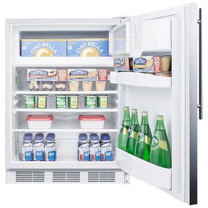 Summit 24 in. 5.1 cu. ft. Undercounter Refrigerator - Stainless Steel, , hires