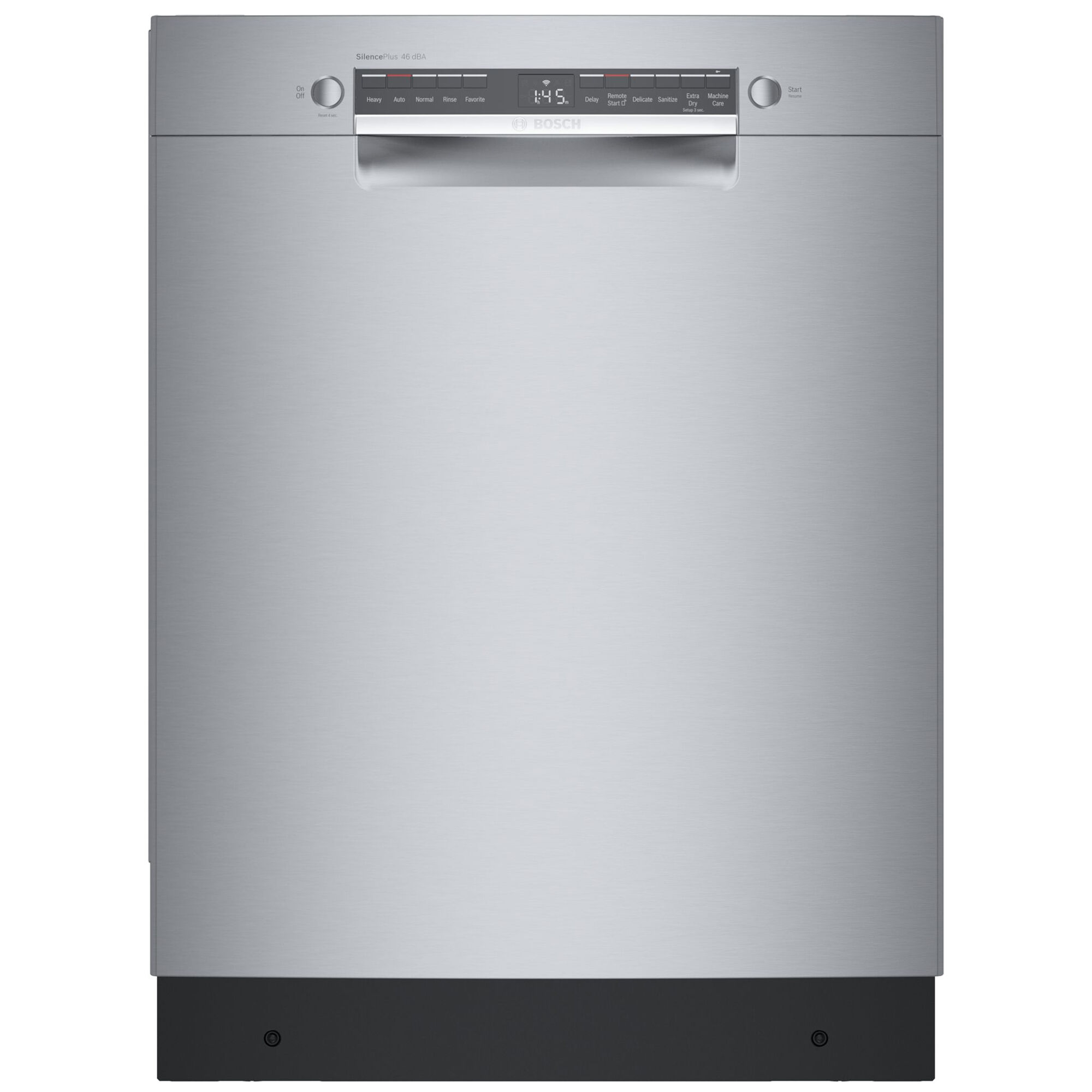 Bosch 300 Series 24 in. Smart Built-In Dishwasher with Front Control, 46  dBA Sound Level, 13 Place Settings, 5 Wash Cycles & Sanitize Cycle - 