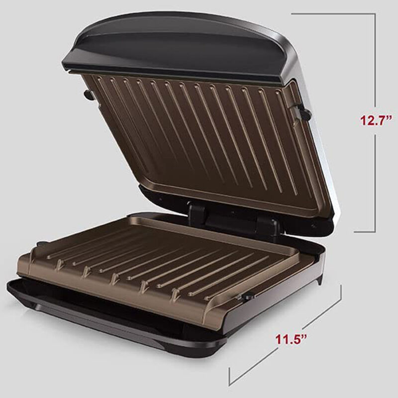 George Foreman 5-Serving Grill w/ Removable Plates Panini GRP472P & Drip Pan