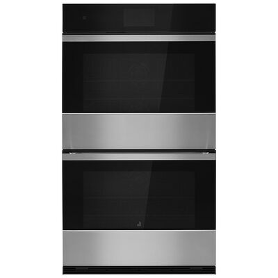 JennAir Noir 30" 10.0 Cu. Ft. Electric Smart Double Wall Oven with Dual Convection & Self Clean - Floating Glass Black | JJW3830LM