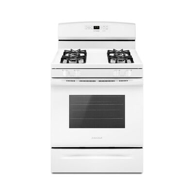 Amana 30 in. 5.0 cu. ft. Oven Freestanding Natural Gas Range with 4 Sealed Burners - White | AGR6603SFW