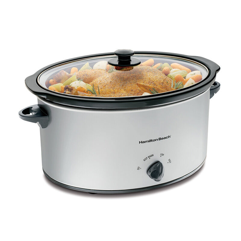 Hamilton Beach 7 Quart Stay or Go Programmable Slow Cooker with Party  Dipper Red