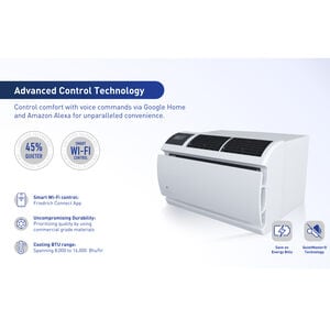 Friedrich WallMaster Series 10,000 110V BTU Smart Through-the-Wall Air Conditioner with 3 Fan Speeds & Remote Control - White, , hires