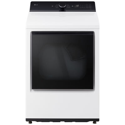 LG 27 in. 7.3 cu. ft. Smart Gas Dryer with EasyLoad Door & AI Sensor Dry - Alpine White | DLG8401WE