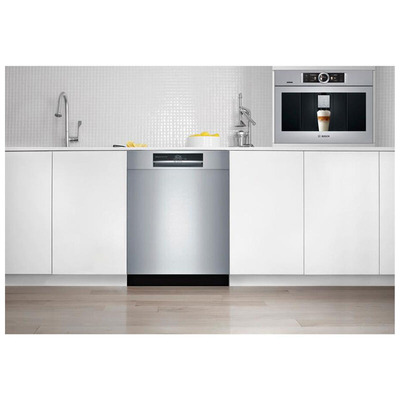 Bosch Benchmark 24 in. Built-In Dishwasher with Top Control, 38 dBA Sound  Level, 15 Place Settings, 7 Wash Cycles & Sanitize Cycle - Stainless Steel