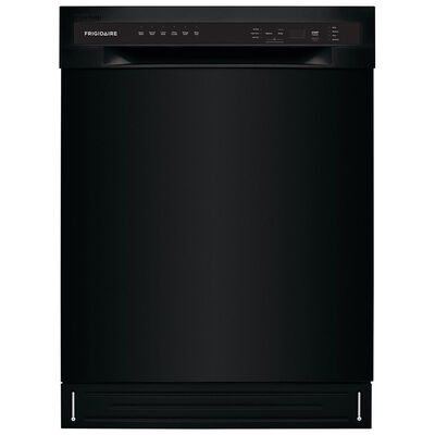 Frigidaire 24 in. Built-In Dishwasher with Front Control, 52 dBA Sound Level, 12 Place Settings, 6 Wash Cycles & Sanitize Cycle - Black | FFBD2420UB