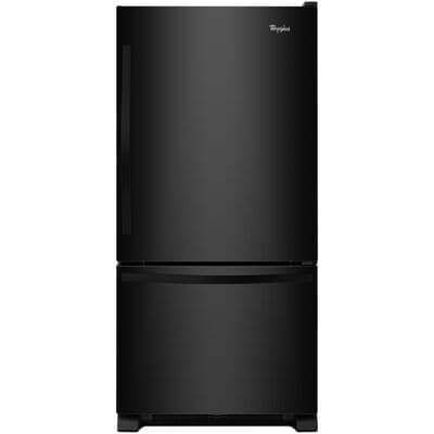 Whirlpool 30 in. 18.7 cu. ft. Bottom Freezer Refrigerator with Ice Maker - Black | WRB329DMBB