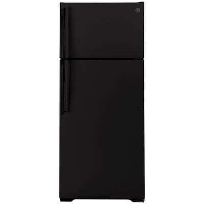 GE 28 in. 17.5 cu. ft. Top Freezer Refrigerator - Black | GTS18HGNRBB