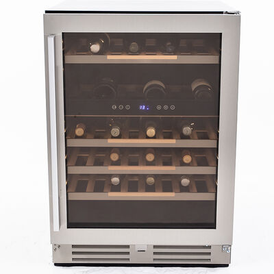 Avanti Elite Series 24 in. Undercounter Wine Cooler with Wood Racks, Single Temperature Zone & 47 Bottle Capacity - Stainless Steel | WCSE47R3S