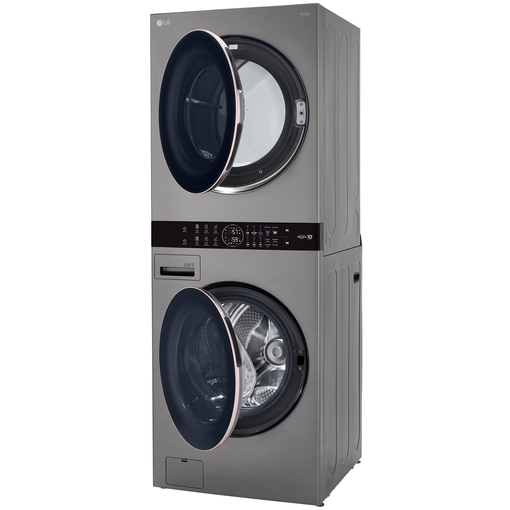 LG 27 in. WashTower with 4.5 cu. ft. Washer with 6 Wash Programs & 7.4 cu.  ft. Gas Dryer with 6 Dryer Programs, Sensor Dry & Wrinkle Care - Graphite  