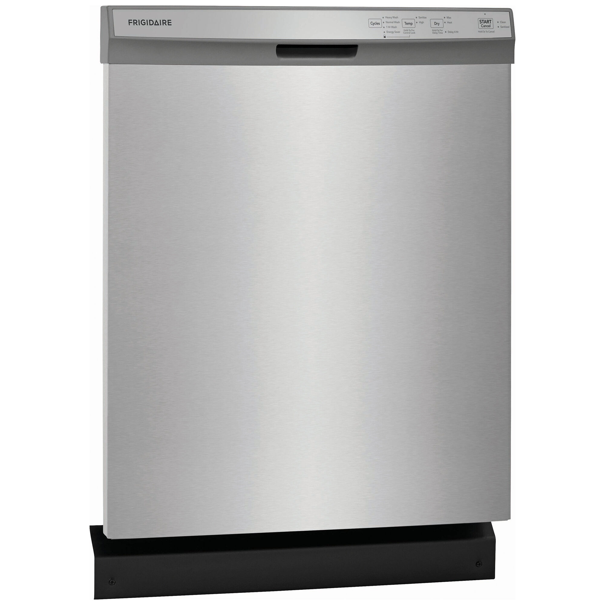 Frigidaire 24 in. Built-In Dishwasher with Front Control, 54 dBA Sound  Level, 14 Place Settings, 4 Wash Cycles & Sanitize Cycle - Stainless Steel