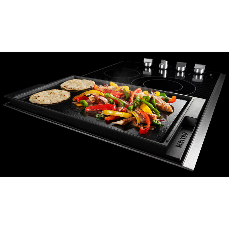 Maytag - MEC8830HS - 30-Inch Electric Cooktop with Reversible