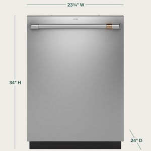 Cafe 24 in. Top Control Dishwasher with 42 dBA Sound Level, 3rd-Rack, Ultra Wash & Dry - Stainless Steel, , hires