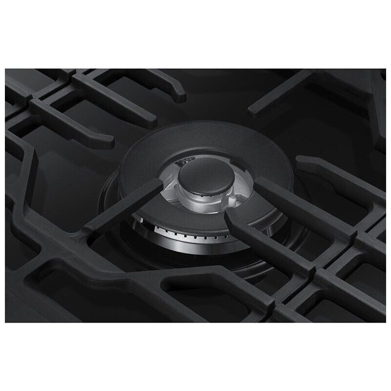 Samsung 30 in. 5-Burner Smart Natural Gas Cooktop with Griddle, Simmer Burner & Power Burner - Black Stainless Steel, Black Stainless, hires