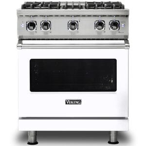 Viking 5 Series 30 in. 4.0 cu. ft. Convection Oven Freestanding Gas Range with 4 Sealed Burners - White, White, hires